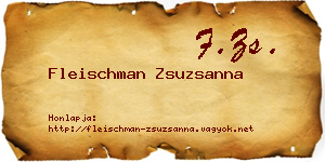 Fleischman Zsuzsanna névjegykártya