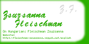 zsuzsanna fleischman business card